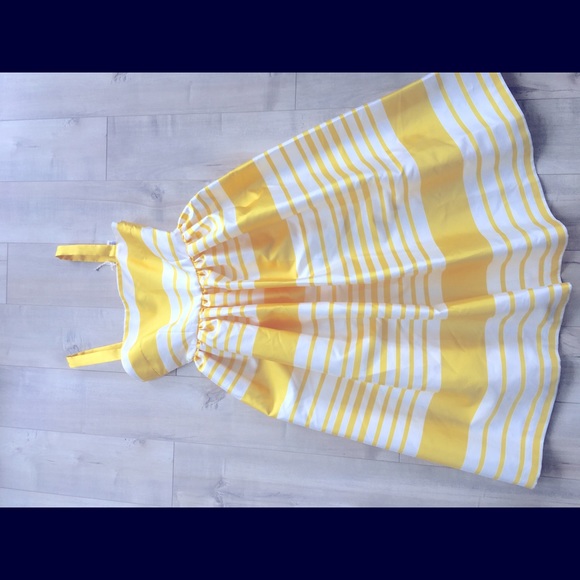 ALESSANDRO ENRIQUEZ White yellow puffy sundress - Picture 3 of 7